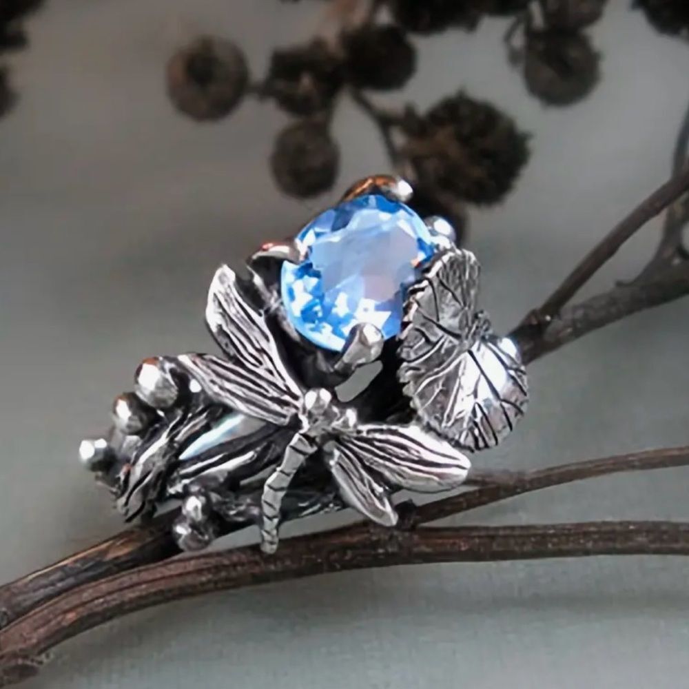 Dragonfly Lotus Ring